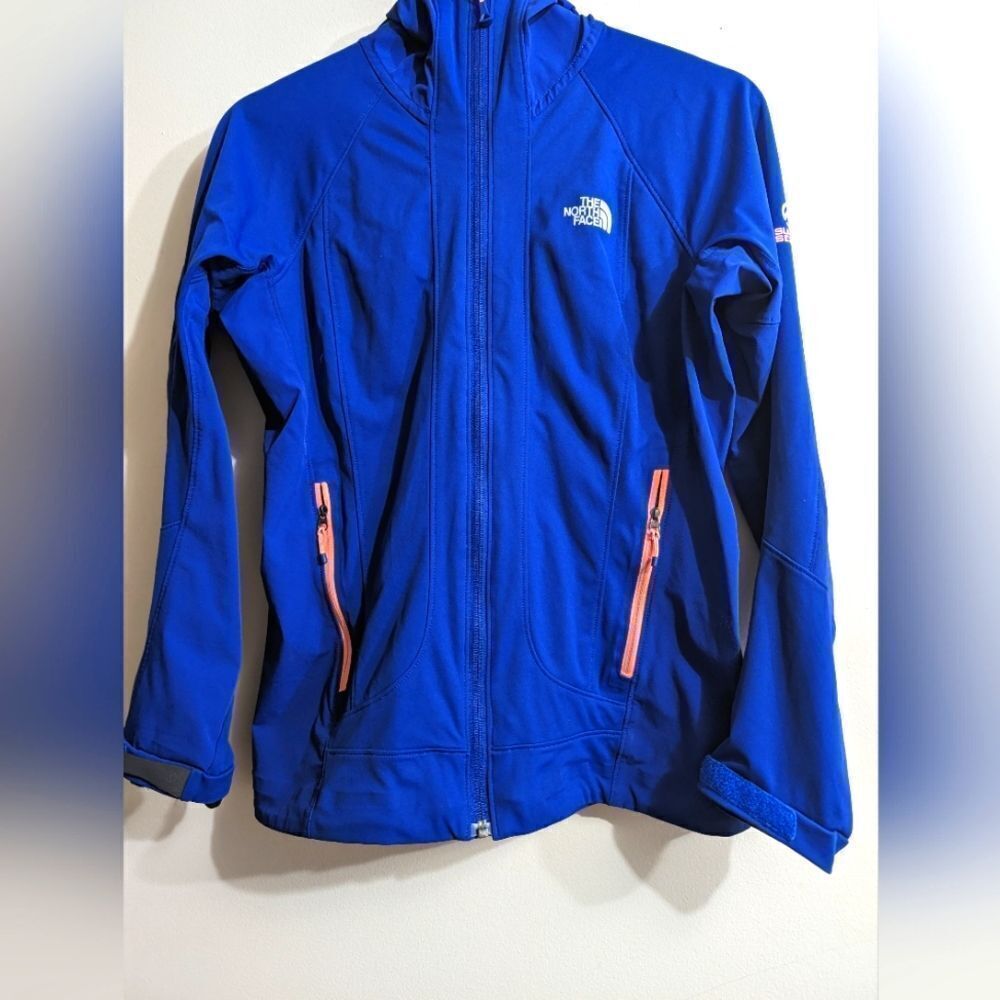 NORTH FACE SUMMIT SERIES BLUE SIZE S HOODED WINDSTOPPER